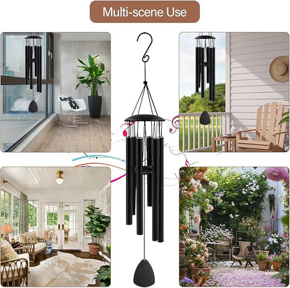 MFEESYOB Wind Chimes for Outside, 32" Outdoor Deep Tone Aluminum Wind Chime, Professionally Tuned E Major Pentatonic, Weather-Resistant Garden Decor, Memorial Gift for Mom