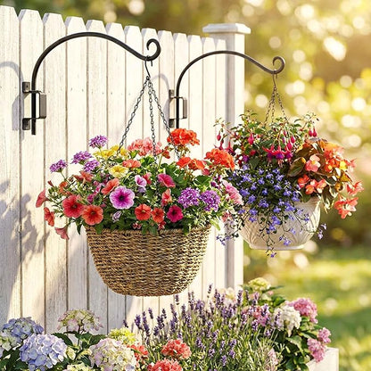 Lifyzoon Swivel Bird Feeder Hanger for Outside: 2 Packs 16-Inch Swivel Plant Hooks for Outdoor, 60lbs Weight Capacity - Weather-Resistant Wall Hook for Wind Chimes, Flower Basket, Birdhouse