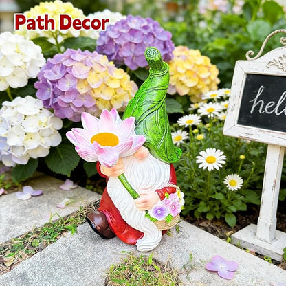 Garden Gnomes Outdoor Gnomes Funny Garden Decor for Outside Yard、Balcony 、Lawn and Gifts for Women, Unique Artistic Housewarming Presents Gift