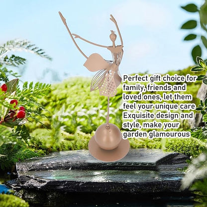 Dancing Outdoor Statues, Rustic Metal Girl Statue, Lifelike Dancing Pose Garden Ornament, Outdoor Yard Decor Figurine, Exquisite Design, for Yard Lawn