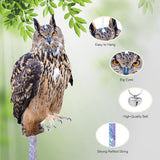 Owls to Keep Birds Away: 4 Pack Fake Owls with Reflective Tape for Garden Patio, Bird Scare Reflective Hanging Decoration to Keep Birds Pigeon from Windows Tree Garden