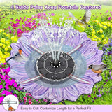 SZMP 3.5W Solar Fountain for Bird Bath with 2000mAh Battery & 3D Color Changing LED Light, Anti-Drift Fixer & 8 Nozzles, Solar Powered Water Fountain Kit for Garden, Patio, Pond
