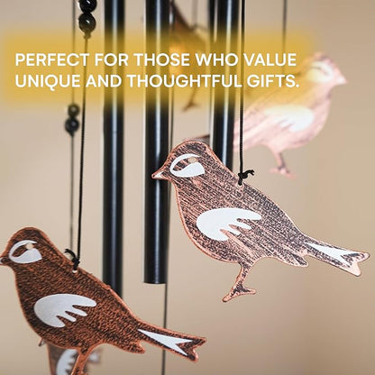 VP Home 32" H Soothing Songbirds Wind Chimes for Outside Unique Songbirds Soothing Windchimes Outdoor Decorations Garden Decor Songbirds Gift for Women, Mom, Grandma, Unisex
