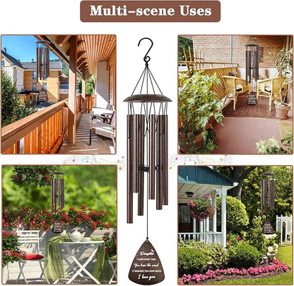 Daughter Gifts from Mom Dad, Daughter Birthday Gifts, 32" Bronze Wind Chimes Gift for Daughter's Birthday, Graduation, Wedding