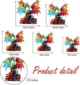 Book Dragon Acrylic Suncatcher, Book Suncatchers for Window Hangings, Bookish Gifts for Readers Book Lovers Bookworm, Gift for Mother's Day, Women, Mom, Wife, Grandma