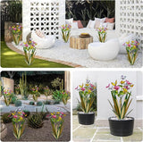 TOMBABY Garden Outdoor Butterfly Enlarge Thickened Wind Resistant Metal Agave Garden Art Metal Plant Country Sculpture Statue Decorations Ornaments Artificial Waterproof lieslight Green 3pcs