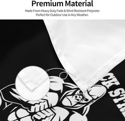 Gorilla Flag Outdoor Heavy Duty Gym Banner Double Sided 3x5 Ft Fitness Workout Flags with Brass Grommets for Room Decor, Bedroom, Garden, House Decoration