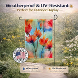 Caroline's Treasures Wyoming Indian Paintbrush in Watercolor Garden Flag Mailbox Flag Decorative Yard Flag Banner Outside Patio Artwork Yard Flower Beds, Garden Size, Multicolor