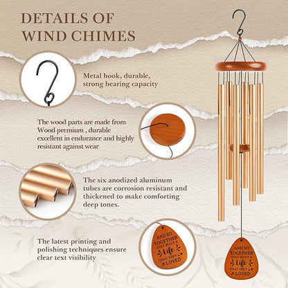 Aurahouse Wedding Gifts Wind Chimes 36'', Engagement Wedding Gifts for Couples 2026 Newlyweds, Bridal Shower Gift for Bride, Anniversary, Registry Gift for Couple