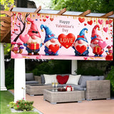 Valentine’s Day Garage Door Banner 157.5x70.9in Large Love Garage Door Cover Outdoor Valentine Decorations for House Exterior Yard Party Decor with Grommets and Rope