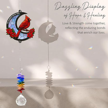 2 Layered Ornament Suncatcher - I am Always with You - Sympathy Gift for Loss of Loved One - Grief Gifts - Heaven Fathers Mothers Day Funeral Keepsake - Daily Remembrance - Home Garden Decor