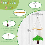 Leaf Shape Glass Wind Chimes for Outside Decoration, Green Tree Windchimes Outdoors Unique, Handcrafted Suncatcher Glass Art Wind Chimes for Women, Hanging Outdoor Christmas Decor