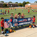 250th Anniversary USA Banner 120 x 20 Inches America 1776-2026 250 Years Birthday Banner American Flag Statue of Liberty Designs Patriotic Party Home Decorations for Outdoor Indoor Yard Garden Lawn