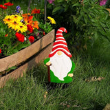 Metal Yard Signs Decor for Rust Prevention, Yard Stakes with Gnomes for Outside Garden Yard Lawn Porch Holiday Party(Red)