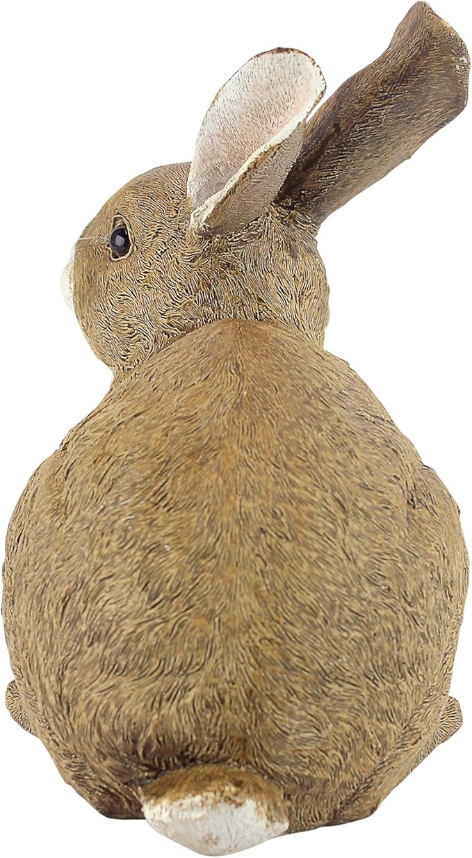 Design Toscano QM200861 Bashful The Bunny Lying Down Rabbit Outdoor Garden Statue, 10 Inch, full color