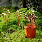 Metal Mushroom Garden Stakes Outdoor Decor Iron Mushroom Statues, Garden Decor Metal Mushrooms, Flower Pot Decoration, DIY Ornament for Patio, Lawn, Yard Plant Decorations (2)