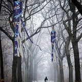 Jeiento Blue Dragonfly Windsock Flag Recycle Wind Socks for Outside,Party Home Farmhouse Yard Wind Sock Outdoor Hanging Decor,2 Piece Set|40-Inch Windsock Flag