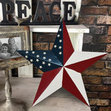 Morning View American Flag Garden Stake Patriotic Decor Metal Star US Flag Yard Sign Bar Star Outdoor Lawn Art Ornament 4th of July Memorial Day Veterans Day Independence Day 16.5 Inches Tall