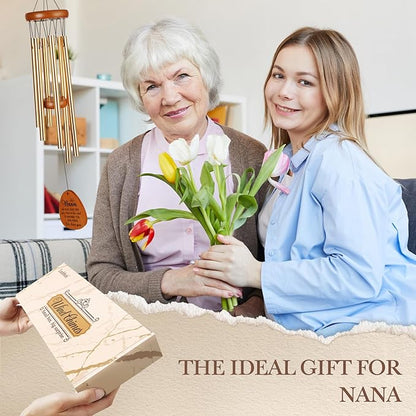 Leebbsin Gifts for Nana, Nanas Wind Chime, Mother's Day Best Gift for Nana from Grandkids, Gifts Ideas for Birthday, Mothers Day, Thanksgiving, Christmas