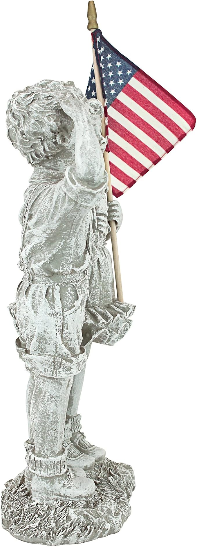 Design Toscano QM7512030 Patriotic Flag Children Statue,Antique Stone