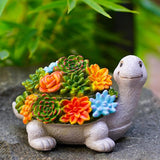 Outdoor Turtle Key Hider Statue - Cute Succulent Turtle Hide a Key Outdoor Decorative - Small Gift Box for Women, Home Decor & Gifts