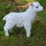 Jerliflyer 1Pcs Lamb Garden Statue,Sheep Hand Made Lifelike Garden Sculpture for Indoor Outdoor Decoration(Small Standing Posture