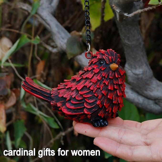 Cardinal Figurine Red Bird Gifts Garden Decor Statues, Mini Red Bird Garden Sculptures Ornaments, Beautiful Cardinal Gifts for Christmas Birthday for Mom Grandma