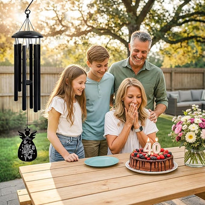 Wind Chimes for Mom - Birthday Gift from Daughter or Son, Perfect for Mother's Day, Christmas, Valentine's, Thanksgiving | Soothing Wind Bell, Gift for Mom Who Has Everything (Angel)