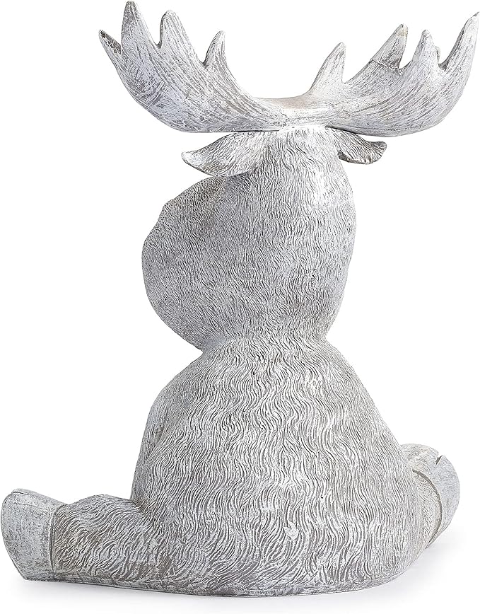 Roman Pudgy Moose 9.5 Inches Height Garden Figurine