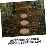 2Pcs Wooden Garden Stepping Stones Outdoor Walkway for Garden Decor Durable and Portable Pathway Stones for Lawn and Decoration