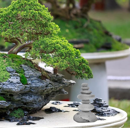 Happyyami Stacking Zen Stones Handmade Rocks Statues Japanese Garden Decor Office Relaxing Yoga Meditation Accessories Style L