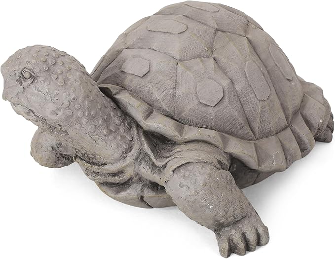 Turtle Decor, Outdoor Turtle Statue, Dark Gray, No Assembly Required