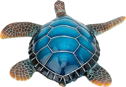 Large Blue SEA Turtle Statue