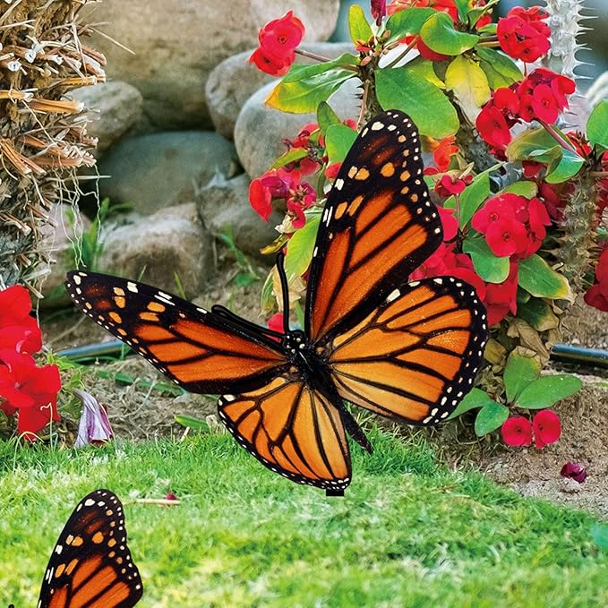 Garden Decorative Stakes 3PCS, Waterproof Acrylic 3D Yard Art Ornaments for Lawns Pathway - Multipurpose Outdoor Patio Decor, Easy Installation, Durable Garden Accessories