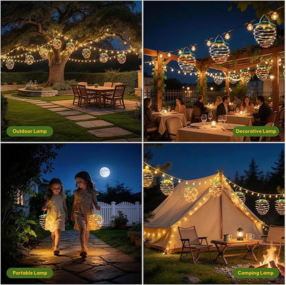 Solar Lights Outdoor, 2-Pack Decorative Strawberry Solar Garden Lights, Waterproof Outdoor Solar Lights for Patio Decor, Yard & Landscape, 20 LED Creative Hanging Fruit Lanterns for Garden Decor
