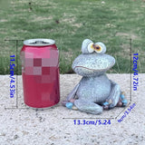 Hand-Painted Resin Frog Statue - Weather-Resistant Outdoor & Indoor Decor for Garden, Patio, Living Room & Desk