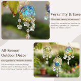 H&D HYALINE & DORA 3 Pcs Crystal Suncatchers with 40mm Ice Cracked Ball Window Hanging Decor for Healing Yoga Meditation