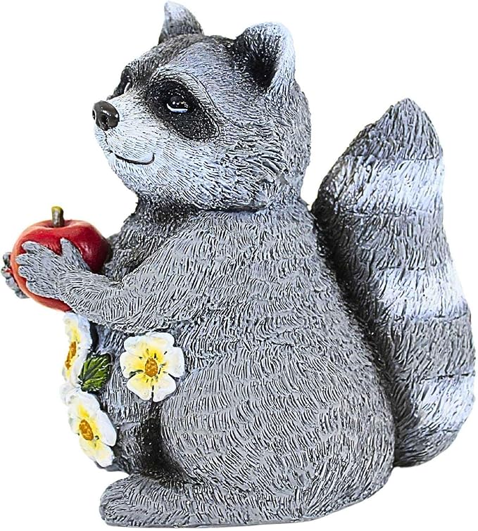Roman 9.25 Inch H Raccoon Garden Statue