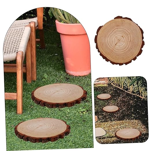 Outdoor Garden Wooden Stepping Log Paver for Pathway and Walkway Decoration Durable and Elegant Garden for Landscape Edging