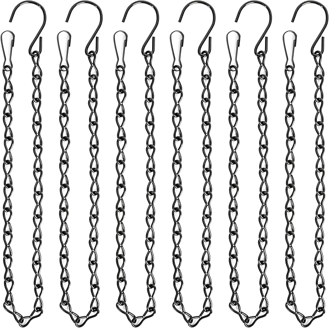 VRSS Hanging Chains for Hanging Planter Basket Bird Feeder Lanterns Ornaments Wind Chimes Billboards DIY Crafts (19 inch 6pcs)