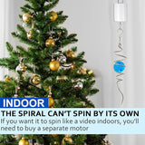 Gazing Ball Spiral Tail with Blue Glass Orb,Wind Spinner Tail Hanging Rotating Art Decor,Wind Spinners Stabilizer Sun Catcher,Wind Spinner Spiral Indoor Outdoor Garden Decoration-13in