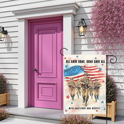 Memorial Day Garden Flag Patriotic American Soldier Tribute Outdoor Yard Flags Honoring Fallen Heroes Military Remembrance Patio Veterans Day Fourth of July American Flag Decor 12x18 Inch