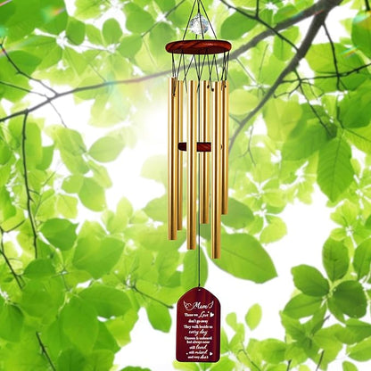 Crystal Mom Memorial Wind Chimes Christmas Sympathy Chimes Keepsake Those We Love Garden Hanging Remembrance Grief Gift Mummy Mama Step Mother in Law Ideas Gift Condolence Outdoor Decor HW12-RW-M