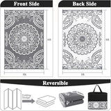 Pauwer Waterproof Outdoor Rug 5x8, Reversible Plastic Straw Patio Camping Rug, Indoor Outdoor RV Mat Carpet for Deck, Camper, Porch, Balcony, Backyard, Picnic, Boho Grey