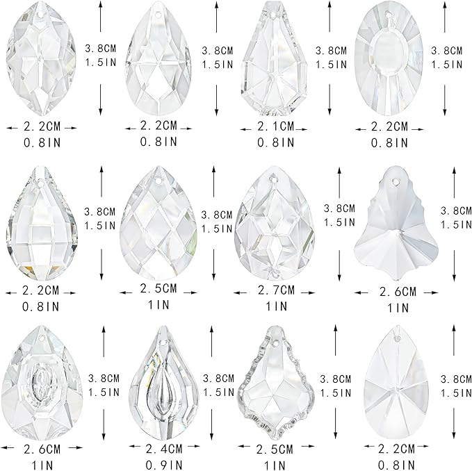 kanpura DIY Suncatchers 164pcs Sun Catchers Making Kit for Adults Clear Hanging Prism Sun Catcher with Crystals Rainbow Maker for Window Wedding Garden Christmas Decor