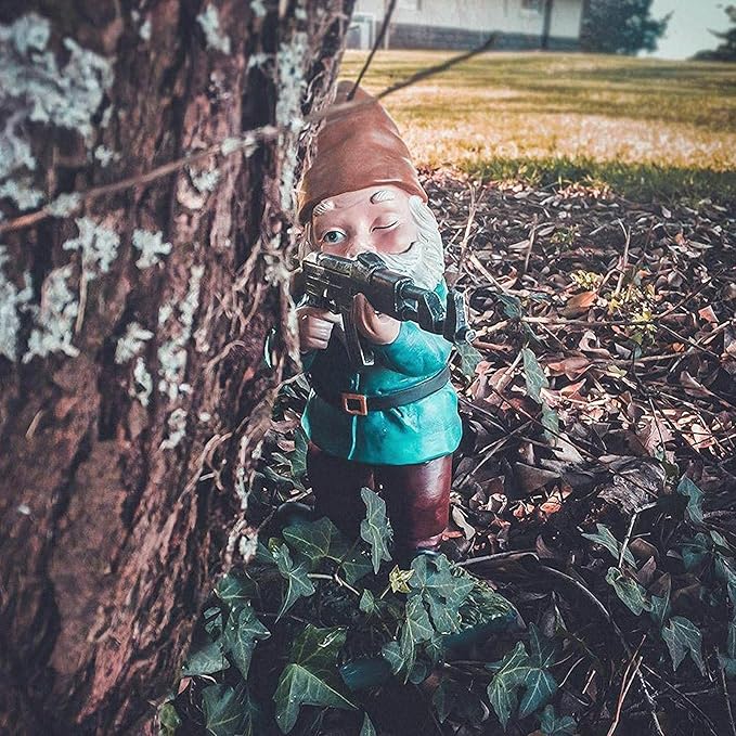 Military Garden Gnomes, Garden Statues Gnome with Gun, Funny Army Gnomes Soldiers Tactical Statue for Indoor Outdoor, Patio, Yard, Lawn, Christmas Ornaments, Home Décor