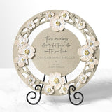 Let's Make Memories Personalized Memorial Garden Stone - Floral - Sympathy - in Memoriam - Condolences - Indoor Display Option - Garden Décor - Comforting Blooms