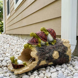 Funny Turtle Gutter Downspout Extender Statue, Outdoor Decor Sculpture Ornament, Decorative Gutter Extension, Splash Block, Downspout Diverter, Eco-Friendly Resin, Perfect for 3"x4" Downspouts