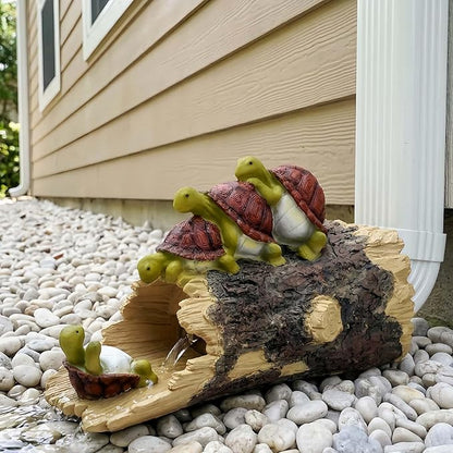 Funny Turtle Gutter Downspout Extender Statue, Outdoor Decor Sculpture Ornament, Decorative Gutter Extension, Splash Block, Downspout Diverter, Eco-Friendly Resin, Perfect for 3"x4" Downspouts