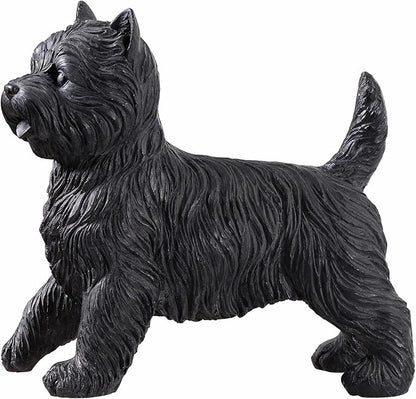 Hi-Line Gift Ltd. Cairn Terrier Statue Black Life Size Home Decor Garden Yard Statue
